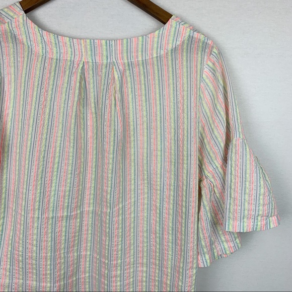 A New Day V-Neck Bell Sleeves Vibrant Color Tunic - Picture 7 of 8